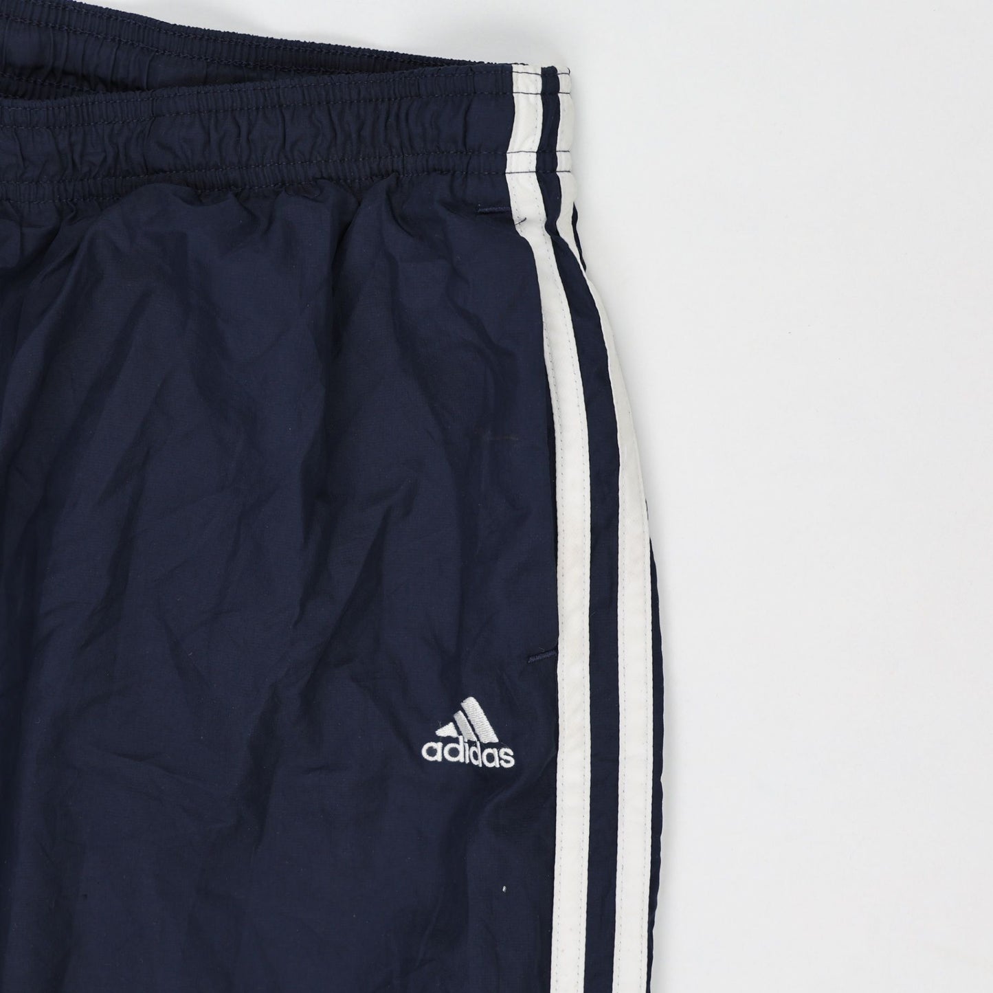 adidas Navy Tracksuit Bottoms Large Polyester Men's Trousers 77 cm Inseam 86 cm Waist