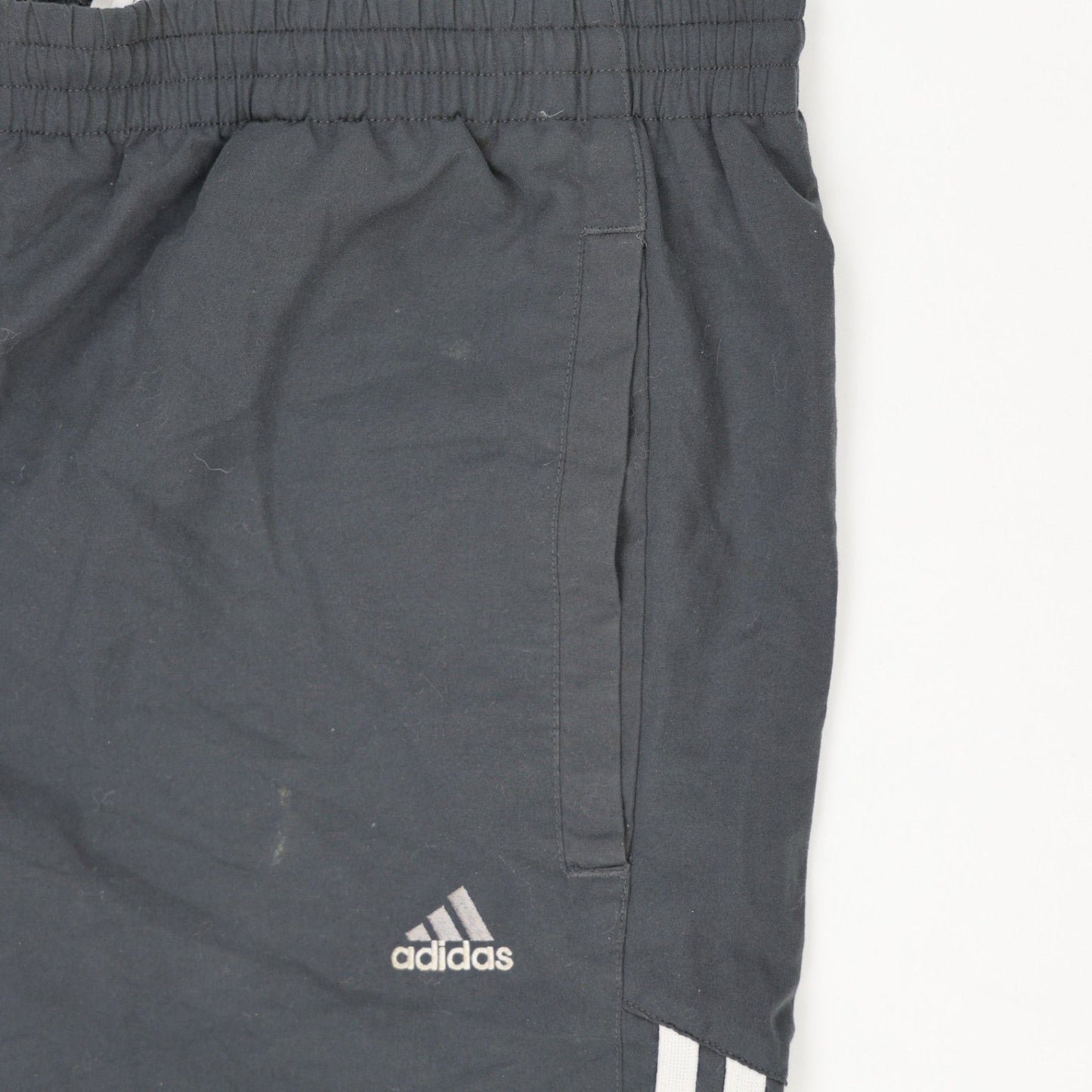 Adidas Black Track Trousers Men's Size L 77 cm Inseam Polyester Blend