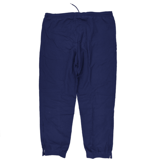 adidas Navy Blue Joggers Large Cotton Blend Men's Trousers 76 cm Inseam 42 cm Waist