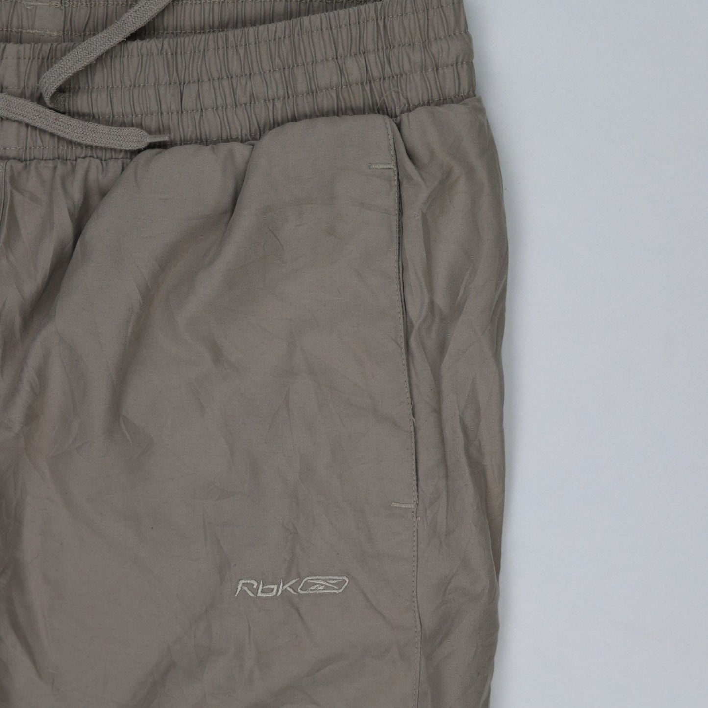 RBK Grey Lightweight Drawstring Sports Trousers for Men Size L Polyester Blend