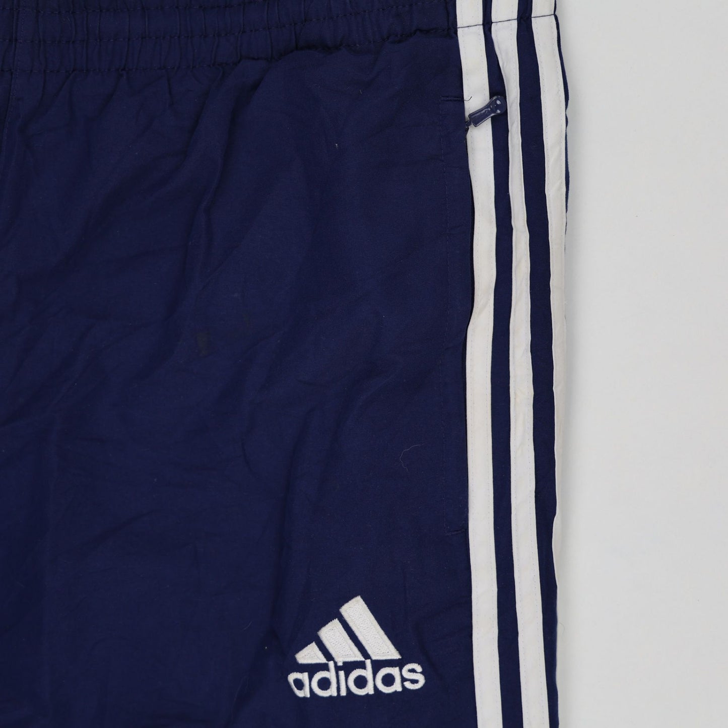 Adidas Classic Navy Blue Track Pants Men's Medium Polyester 78 cm Inseam