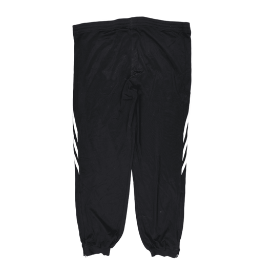 adidas Black Track Pants Large 78 cm Inseam 44 cm Waist Polyester Blend