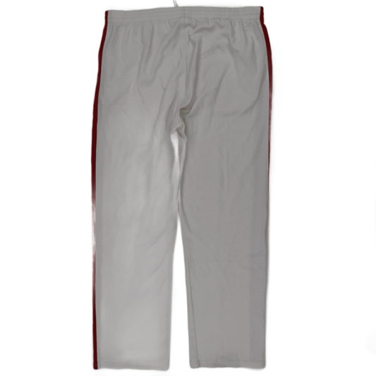 PUMA Men's Vintage White Red Track Pants Size M Polyester Blend 78 Inseam
