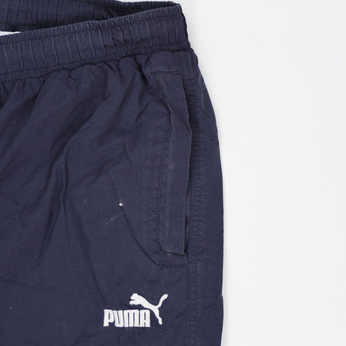 PUMA Navy Blue Track Pants Men's Large 78 cm Inseam Nylon