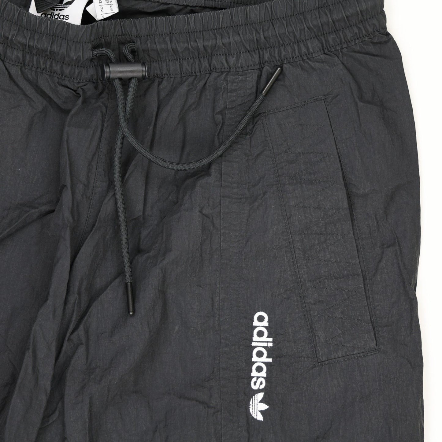 adidas Black Nylon Cargo Trousers Large 76cm Inseam 85cm Waist