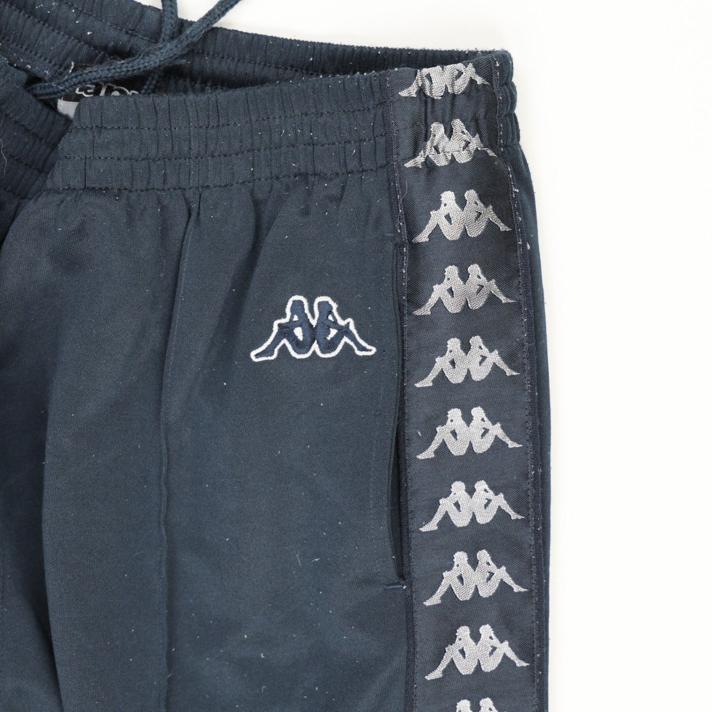 Kappa Navy Blue Track Pants Large Polyester Vintage Men's Clothing