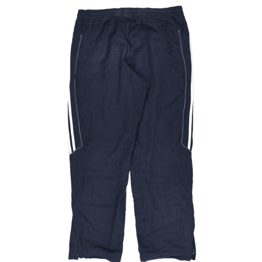 adidas Navy Blue Tracksuit Bottoms Men's Size L Polyester Sportswear 78 cm Inseam 92 cm Waist