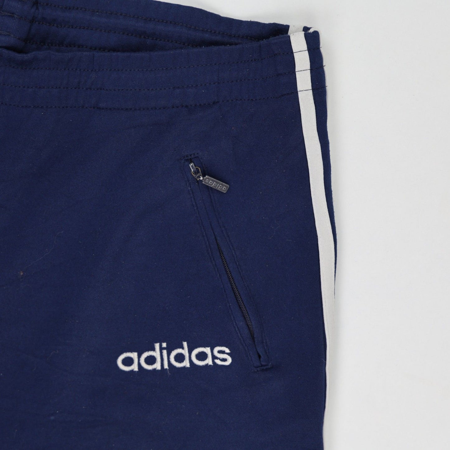 adidas Navy Blue Cotton Track Pants Size L 76cm Inseam 42cm Waist