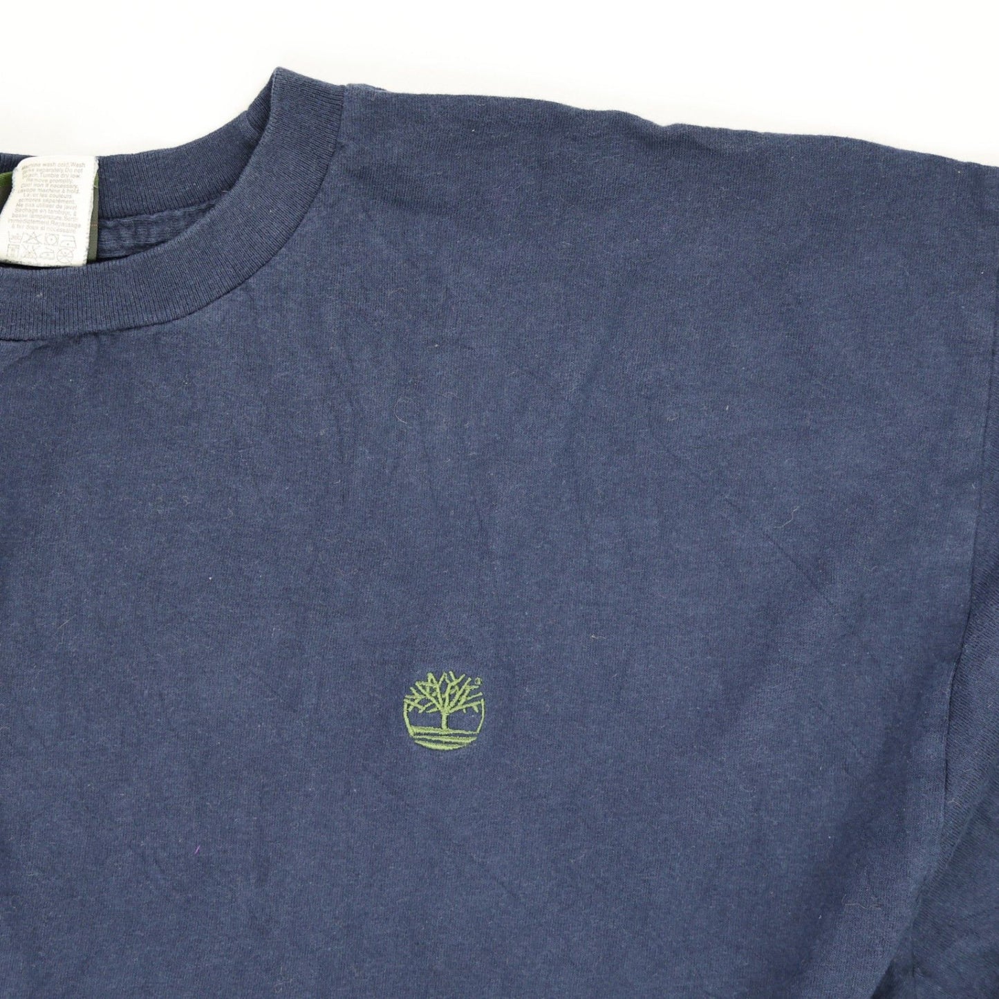 Timberland Navy Cotton T-Shirt XL Vintage Classic Crew Neck Mens