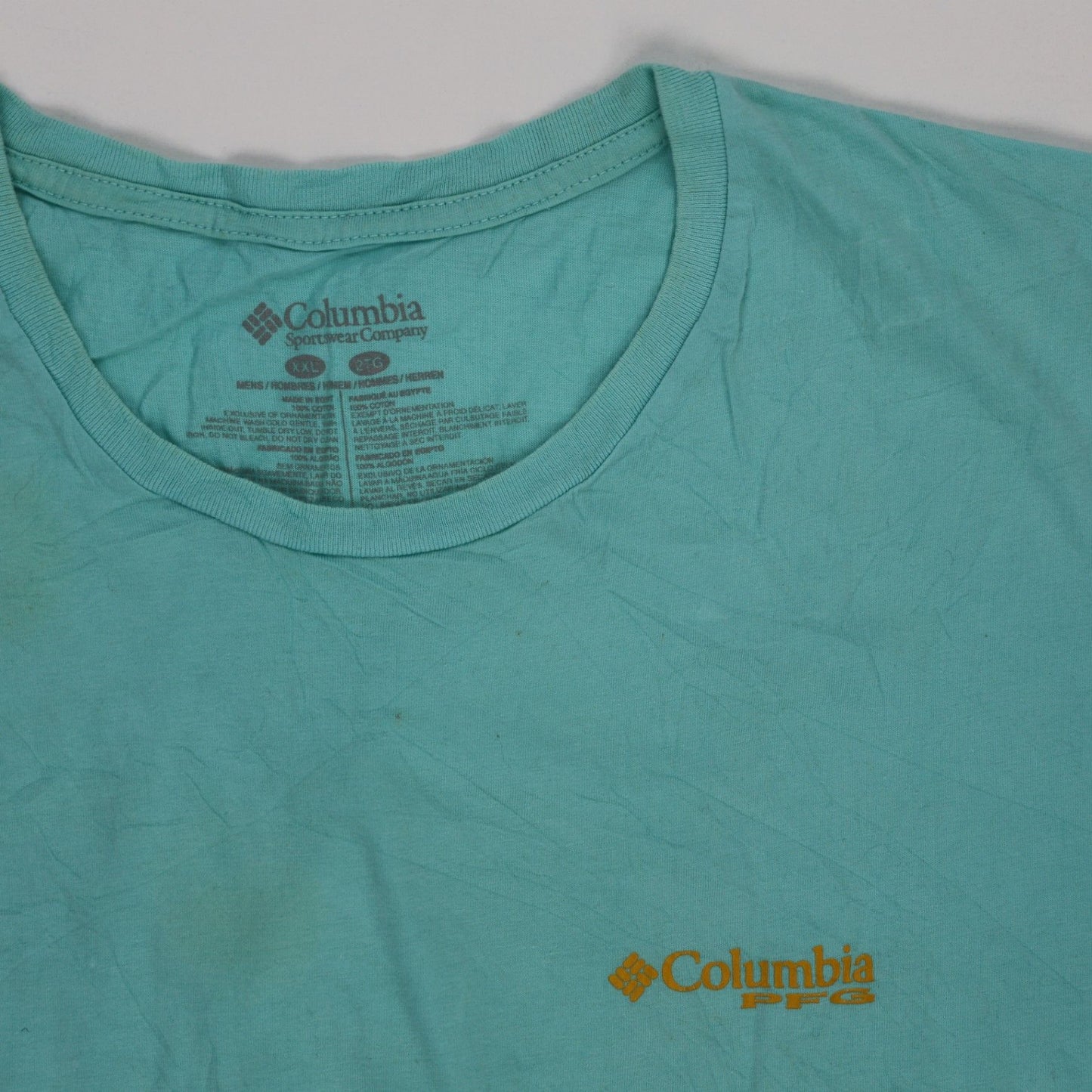 Columbia PFG Outdoor T-Shirt Teal XXL Cotton Crew Neck