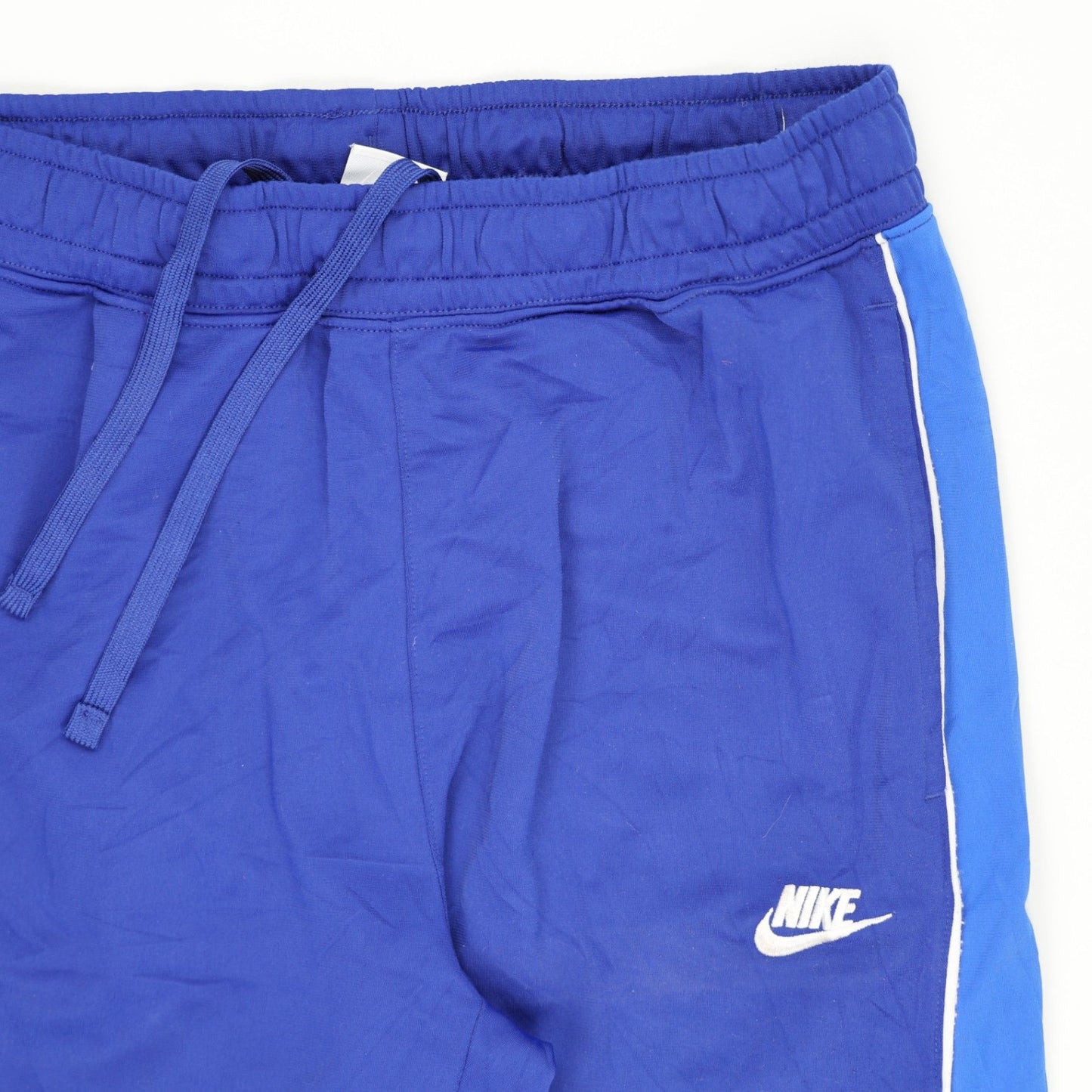 Nike Royal Blue Track Pants Large Polyester 77 cm Inseam 42 cm Waist