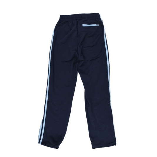 adidas Navy Blue Three-Stripes Track Pants Men's Medium Polyester Blend Vintage