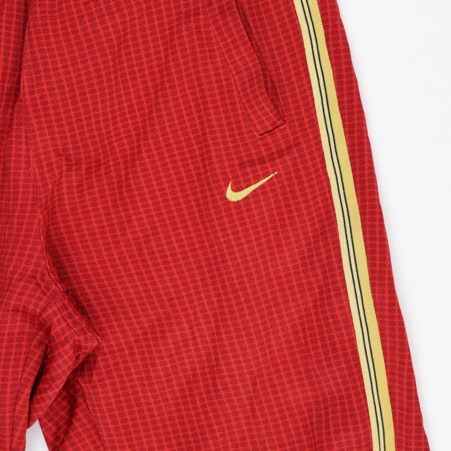 Nike Red Track Trousers Unisex Small 74 Inseam Polyester Vintage