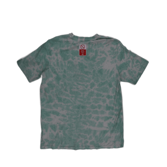 adidas Men's Tie-Dye T-Shirt Green Large 100% Cotton Crew Neck Casual Tee