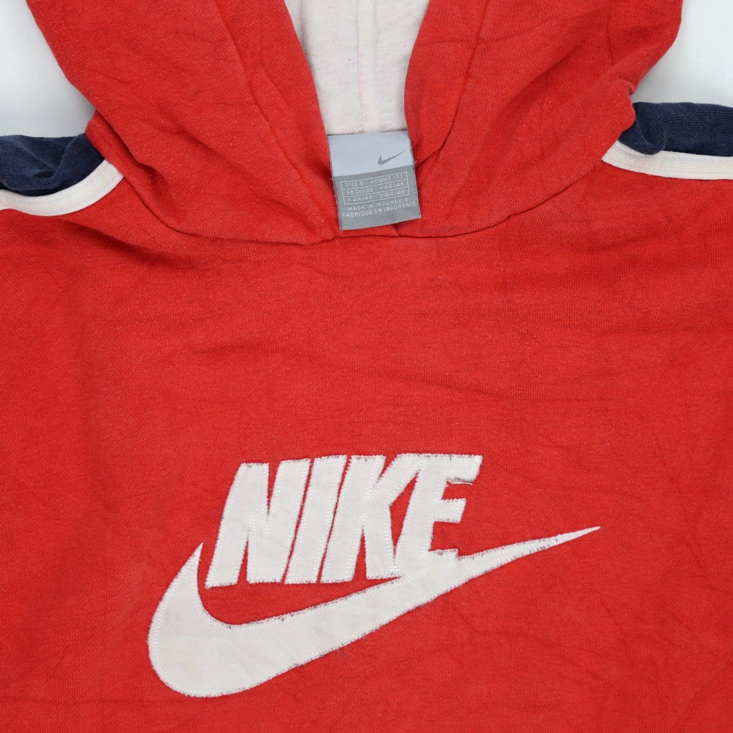 Nike Vintage Red Pullover Hoodie Men Size Medium Cotton Blend Hooded Sweatshirt
