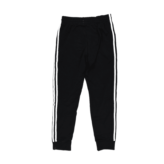 Adidas Originals Black Trefoil Three Stripe Track Pants Size Small 75 cm Inseam 76 cm Waist Polyester