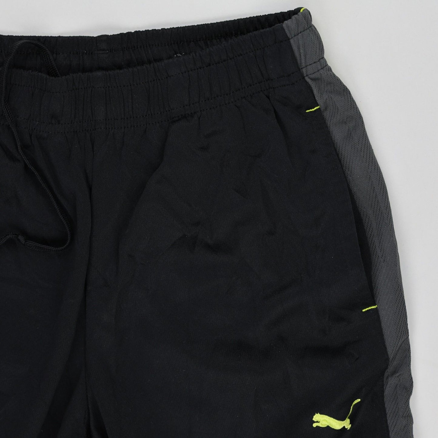 PUMA Black Grey Track Pants Men's Medium Polyester 78cm Inseam