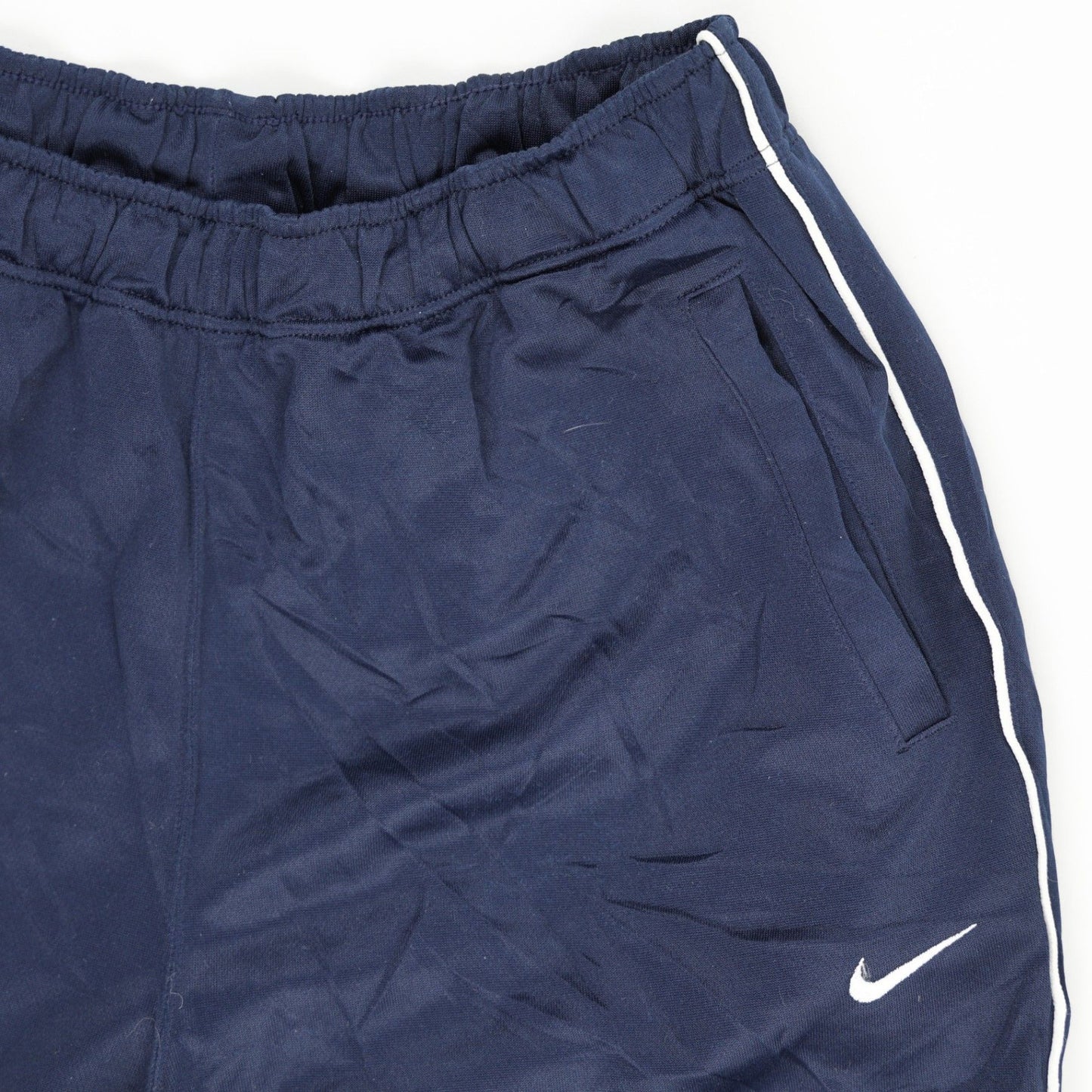 Nike Track Trousers Navy Blue Medium Polyester Men's 77 cm Inseam 39 cm Waist