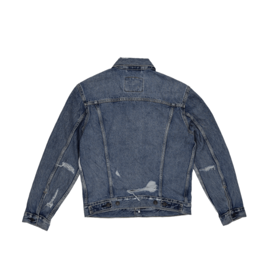 Levi's Vintage Blue Denim Jacket Medium 100 Percent Cotton Collared
