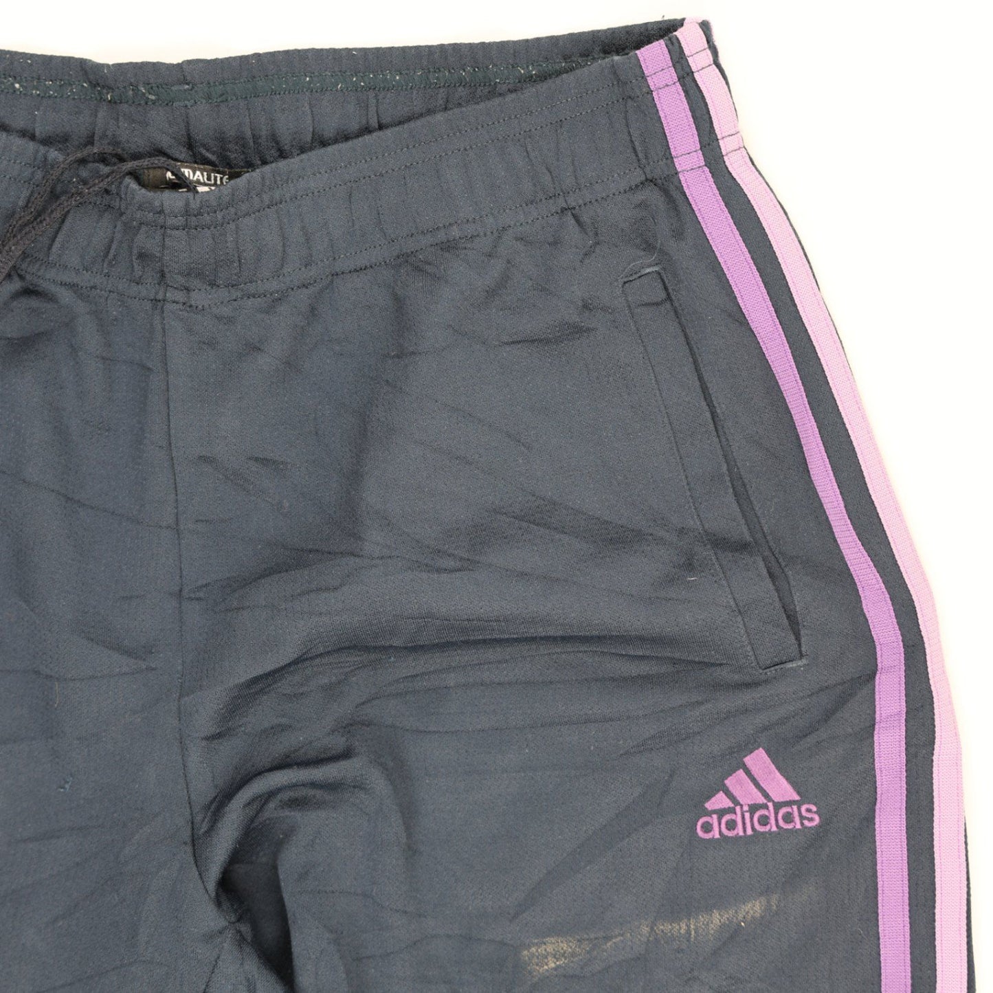 adidas Climalite Navy Track Bottoms Men's Medium 77cm Inseam 82cm Waist Polyester