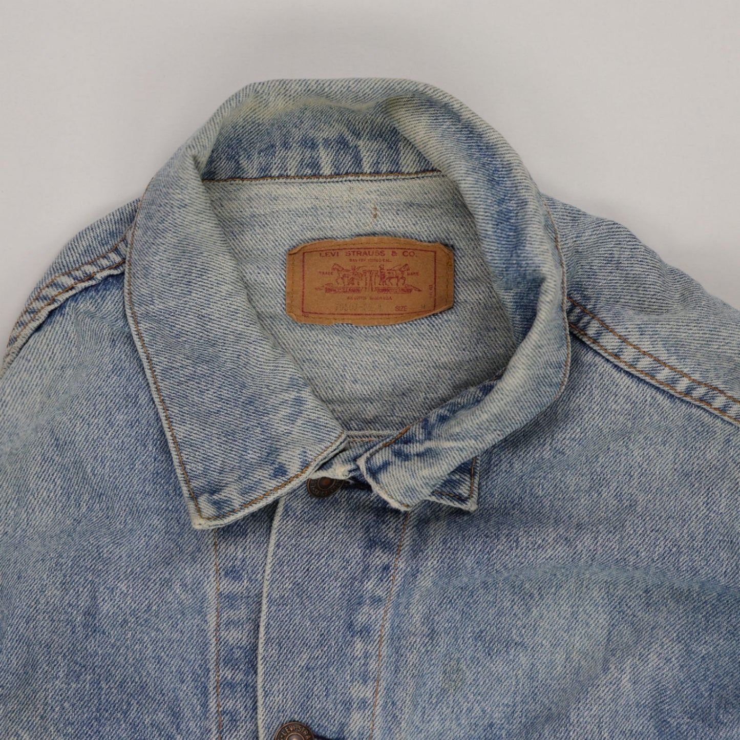 Levi's 557 Vintage Denim Trucker Jacket Blue Unisex Size L