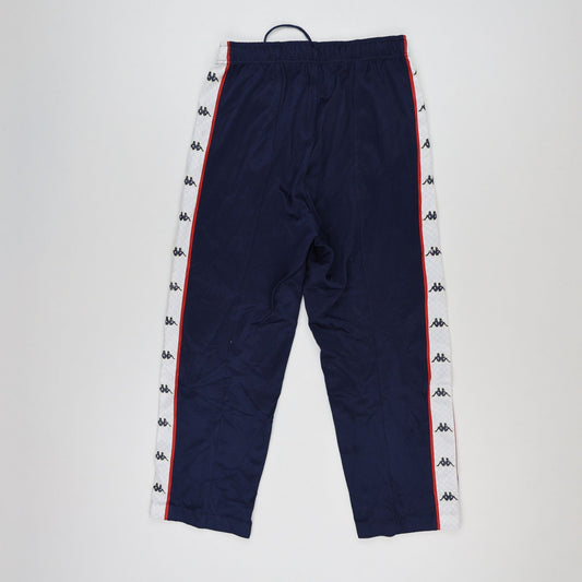 Kappa Navy Blue Track Pants Medium Polyester Vintage Mens Trousers 75 cm Inseam 84 cm Waist