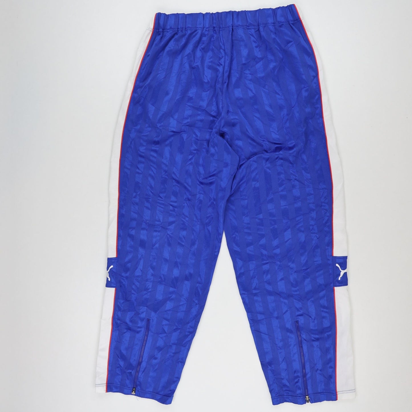 PUMA Vintage Blue White Track Pants Men's Large 76 cm Inseam Polyester
