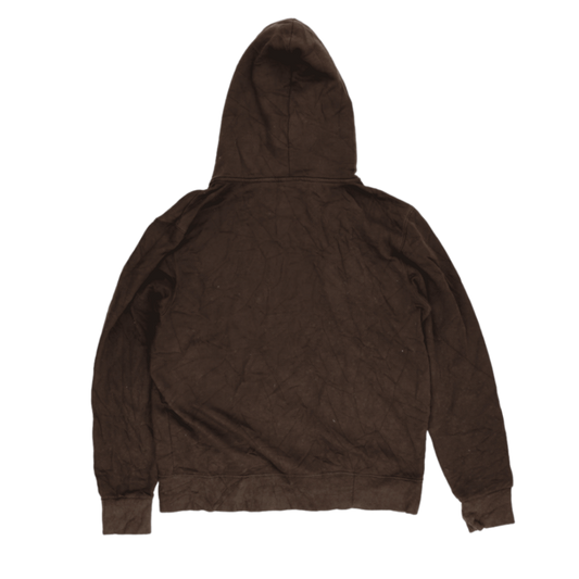 Burberry Brown Casual Zip-Up Hoodie XL Cotton Blend Vintage