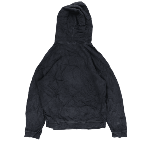 adidas Black Trefoil Logo 3-Stripes Hoodie Men's Small Cotton Blend