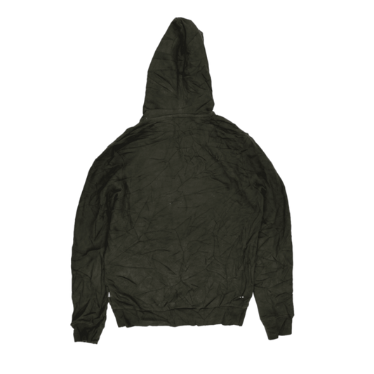 Napapijri Olive Green Pullover Hoodie Men Large Cotton Blend Hooded