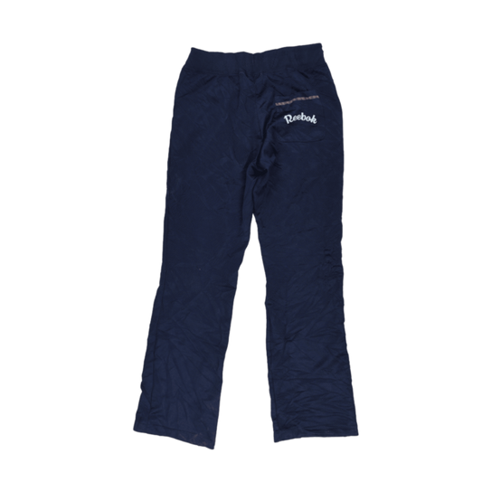 Reebok Vintage Navy Track Trousers Medium Polyester with Rainbow Trim