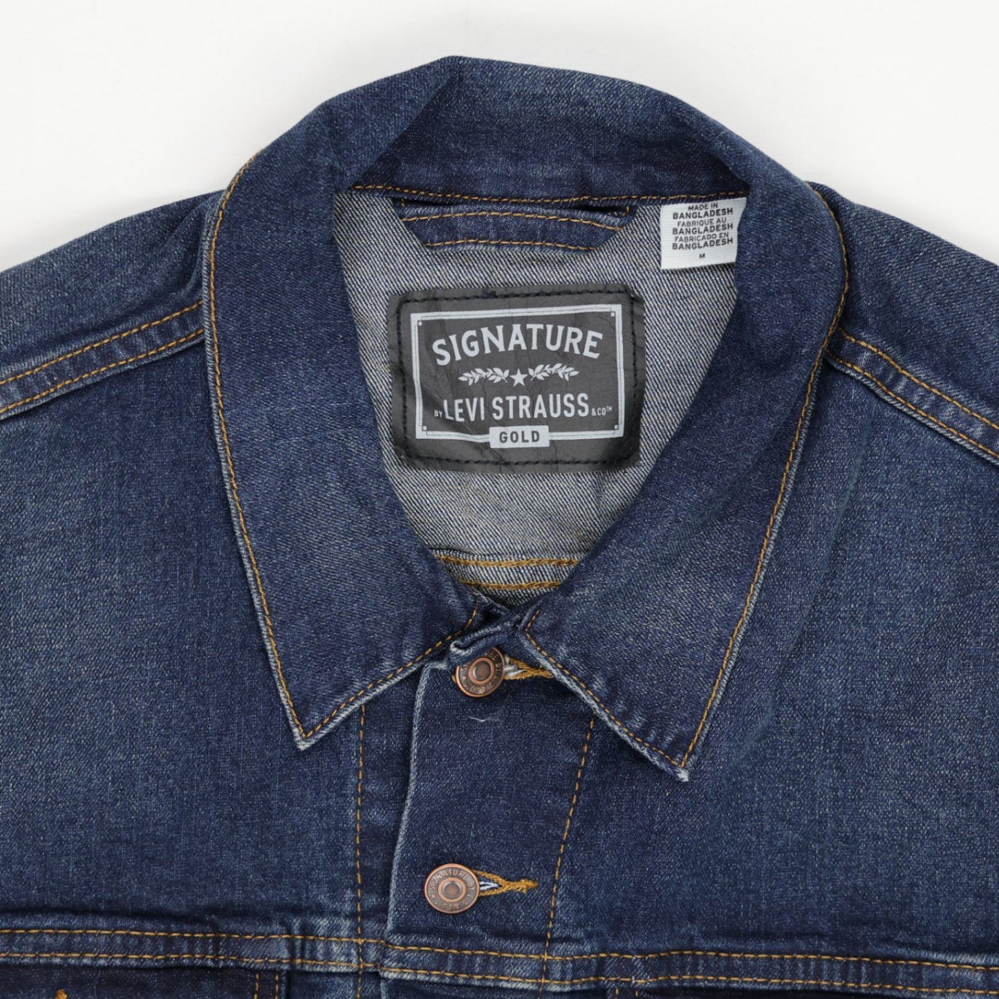 Levi Strauss Blue Denim Jacket Men's Large Cotton Vintage Collared
