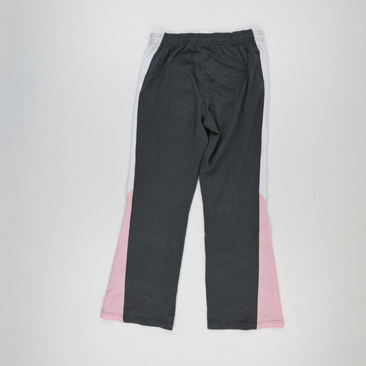 adidas Vintage Women's Track Trousers Charcoal Pink White Size Small Polyester