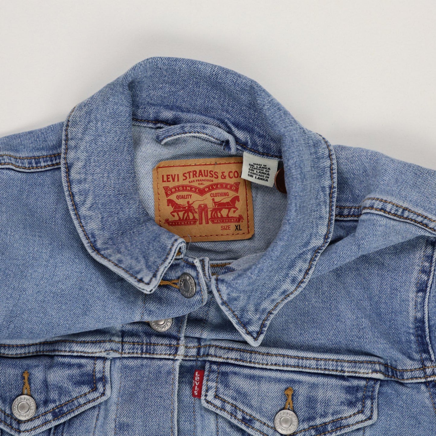 Levi's Vintage Blue Denim Trucker Jacket XL Cotton