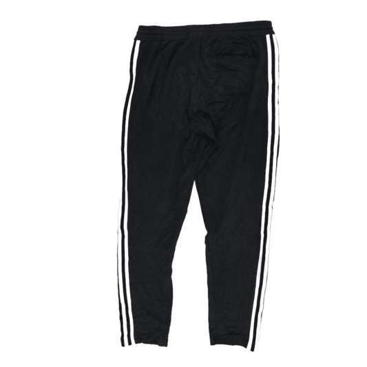 adidas Black Track Pants Medium Polyester Blend Men's 38 Inseam