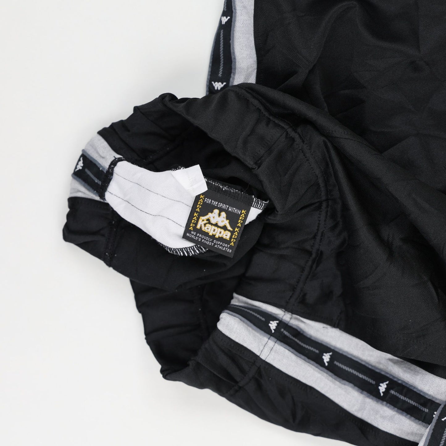 Kappa Vintage Black Track Pants Large 76cm Inseam 82cm Waist Polyester