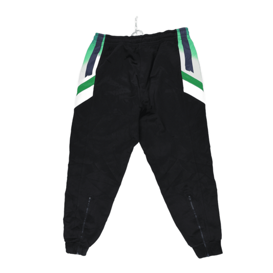 ASICS Vintage Black Track Bottoms Men's Medium 38 Waist 76 Inseam Polyester Joggers