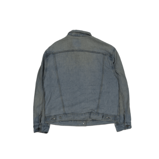Levi's Light Blue Denim Jacket Large 100% Cotton Vintage Men's Collared Coat