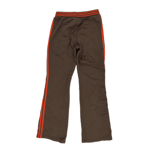 Adidas Vintage Brown Red Stripe Track Pants Large Polyester Cotton Blend