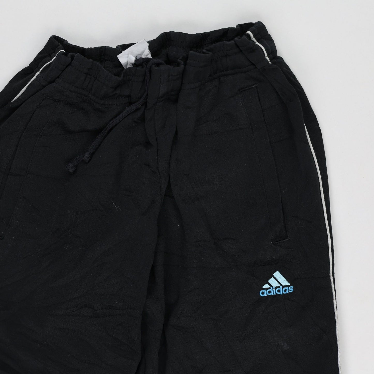 Adidas Black Track Trousers Men's Size L Polyester 80 cm Inseam 40 cm Waist