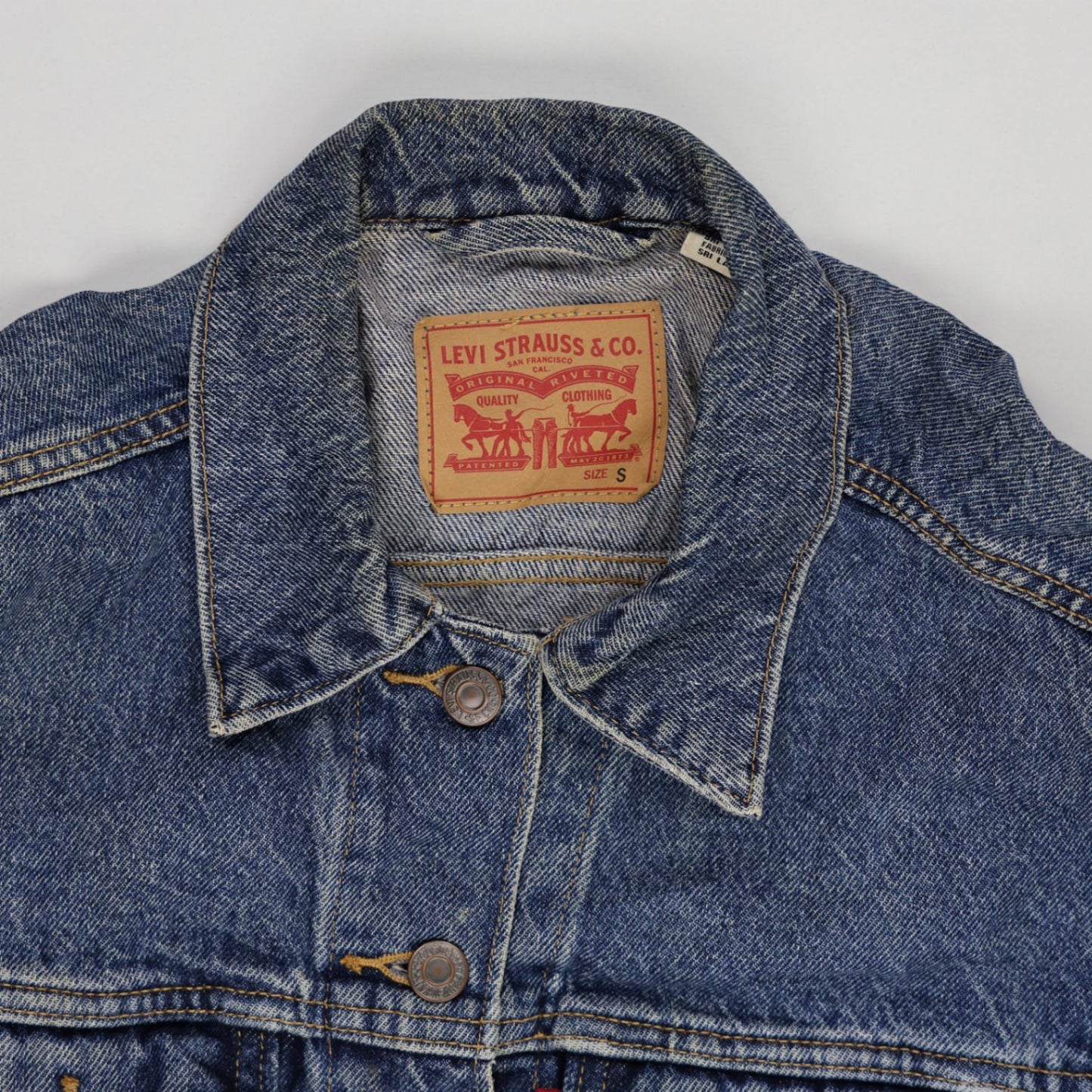Levi's Vintage Denim Trucker Jacket Blue Small Cotton