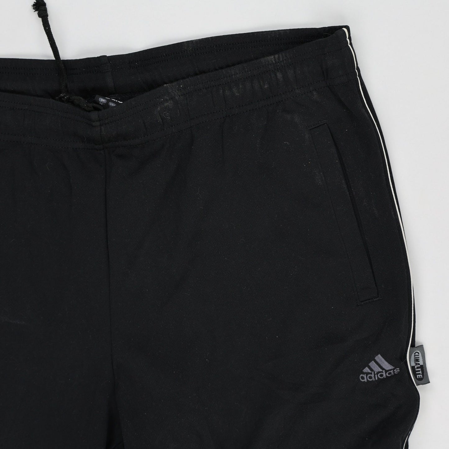 adidas Climalite Black Track Trousers Men Medium 76 cm Inseam 84 cm Waist Polyester