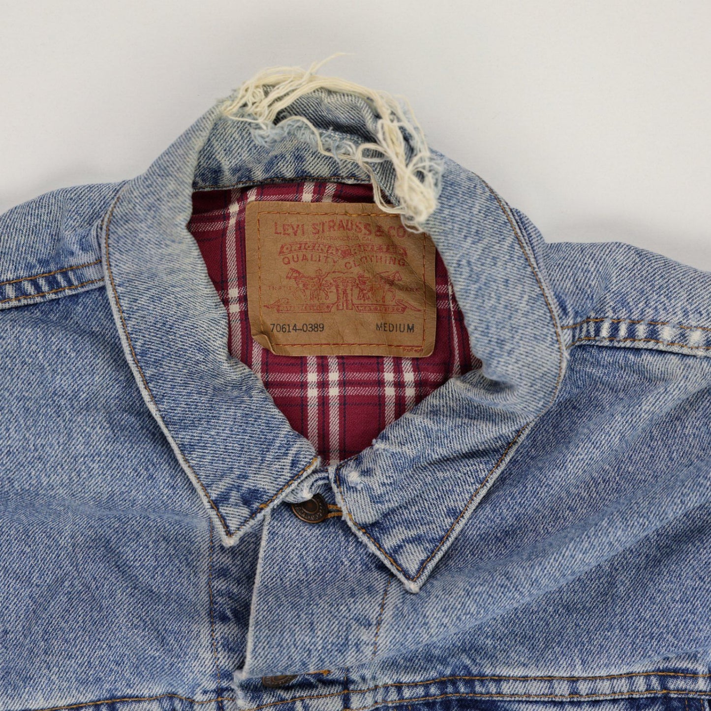 Levi's Vintage Blue Denim Trucker Jacket Medium Cotton