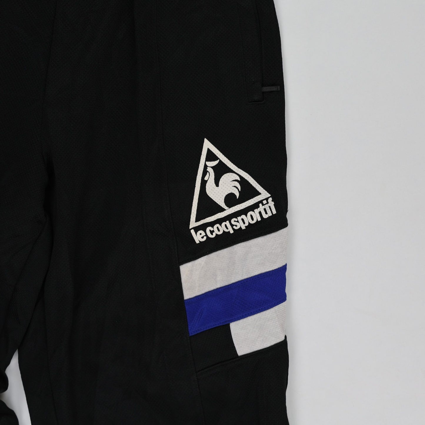 Le Coq Sportif Vintage Black Track Trousers Medium 76 cm Inseam Polyester Mens Clothing