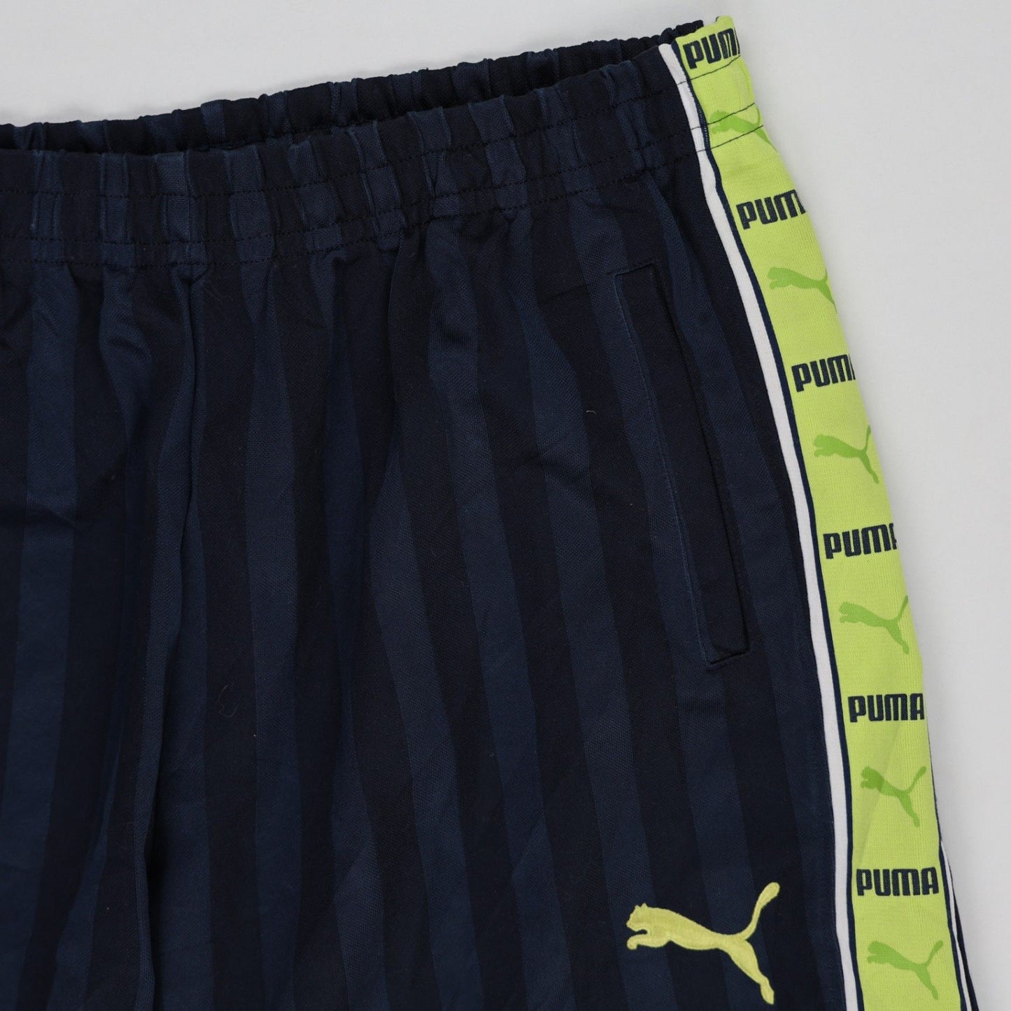 PUMA Navy Blue Track Trousers Men's Medium 76 cm Inseam 82 cm Waist Polyester
