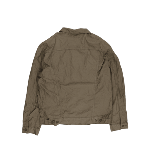 Levi's Men's Khaki Workwear Jacket XL Cotton Collared Button-Up