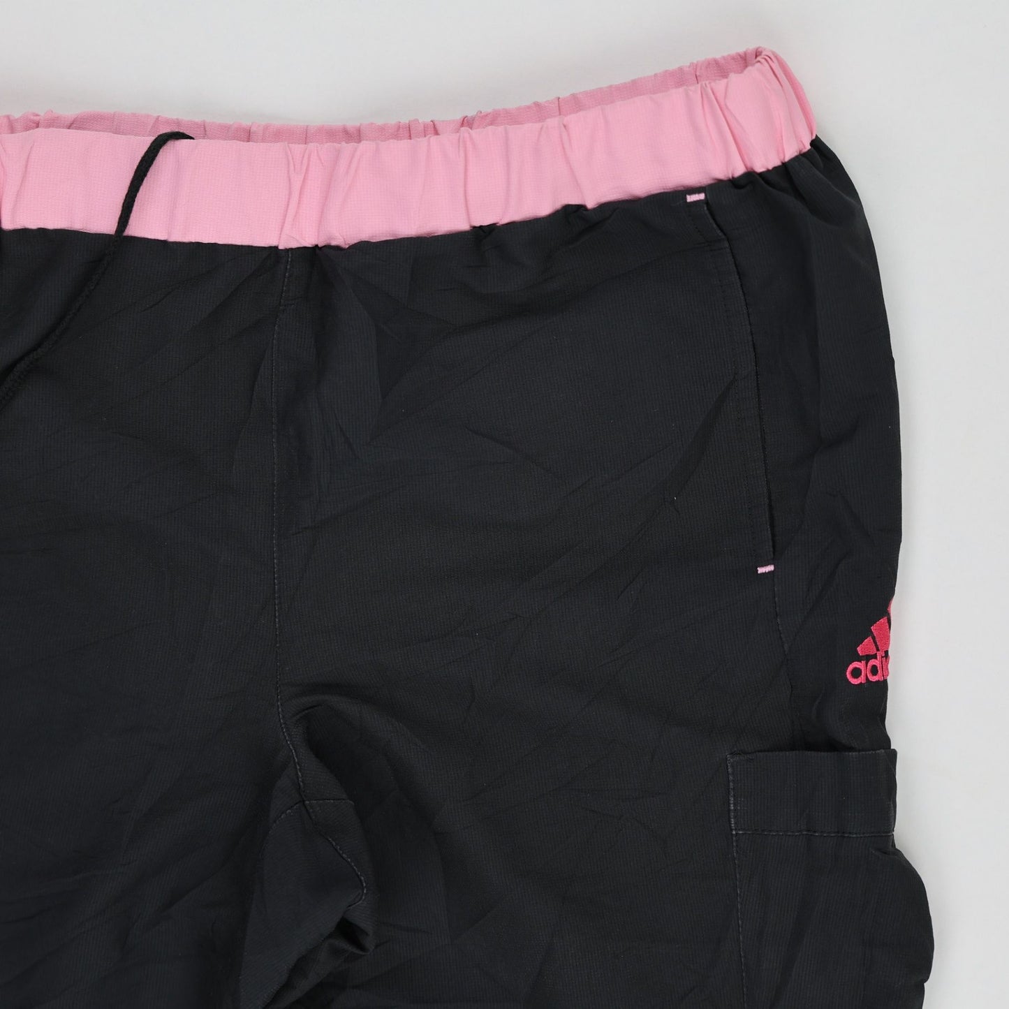 adidas Womens Sports Cargo Trousers Black Pink Size M Polyester