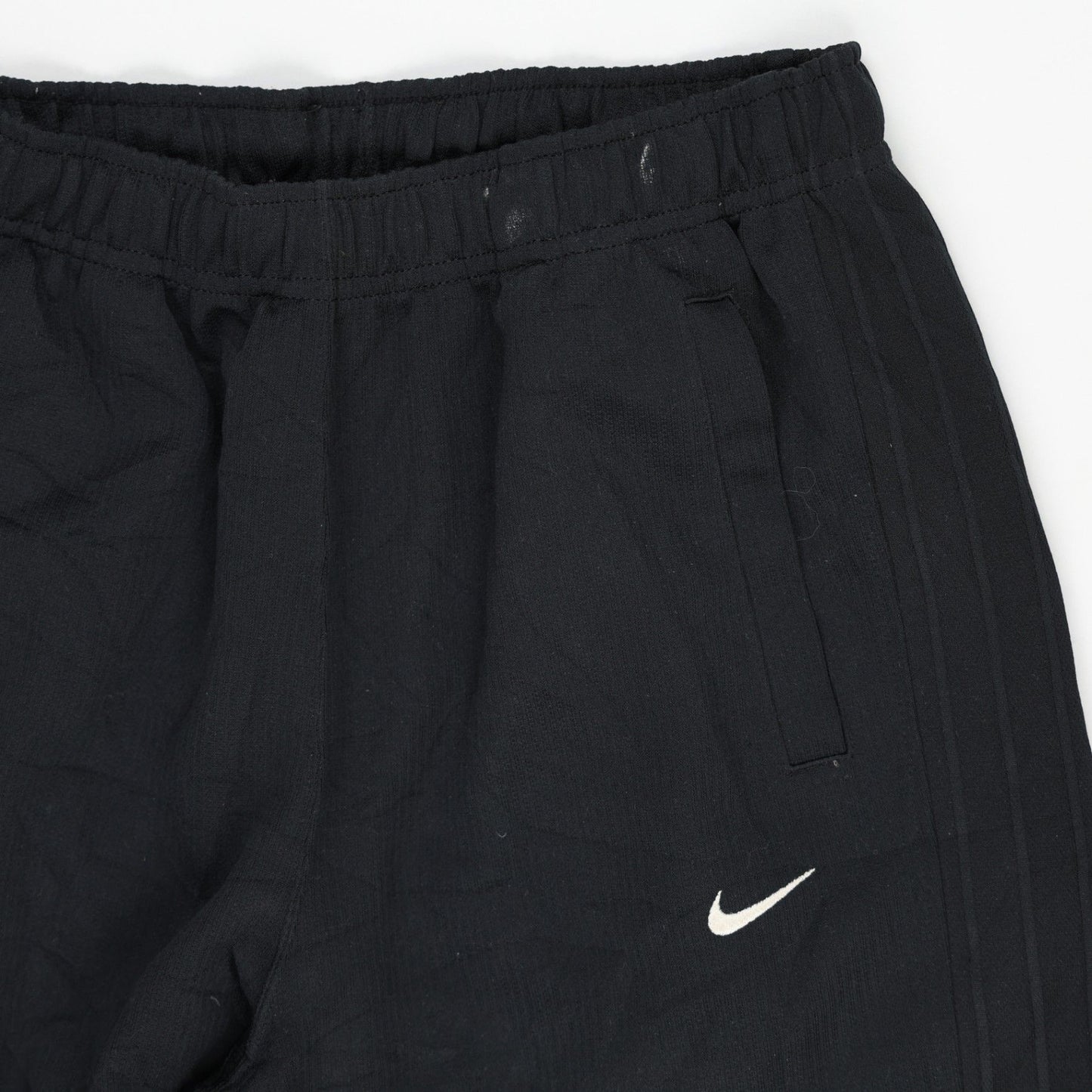 Nike Black Track Pants Large Polyester Vintage Men's 43 Waist 78 Inseam Made in Japan