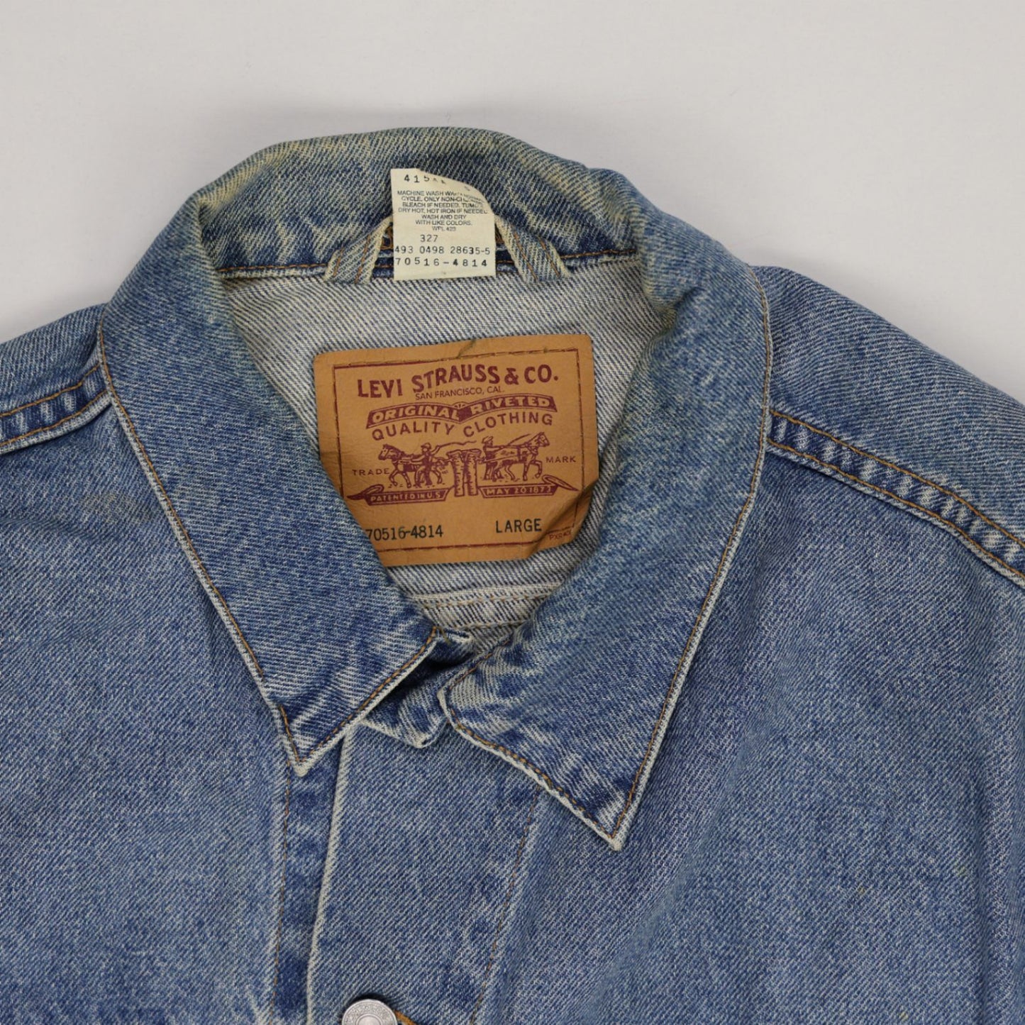 Levi Strauss & Co Men's Vintage Blue Denim Jacket Size Large Cotton