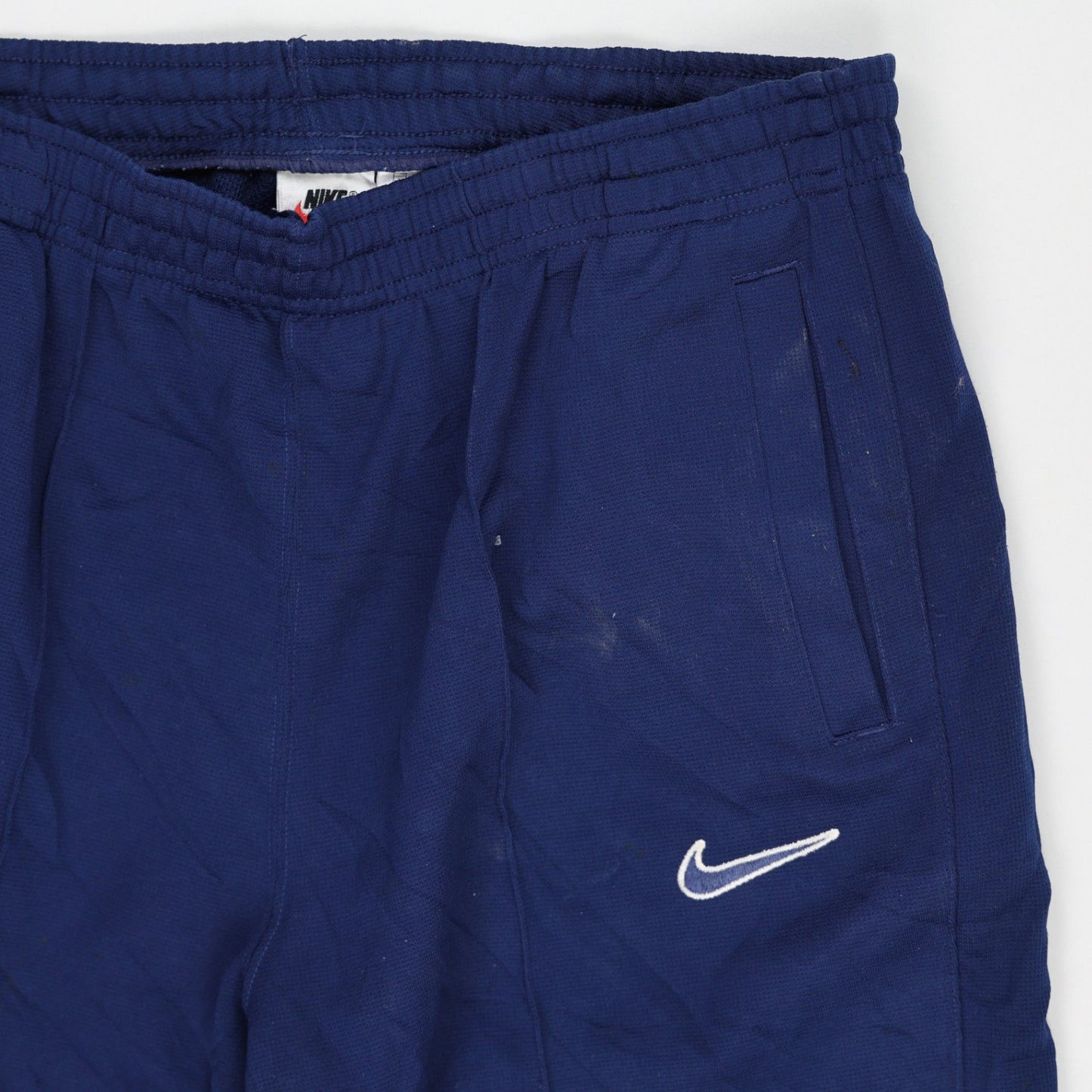 Nike Vintage Blue Track Bottoms XL 30 Inseam Polyester Mens Joggers